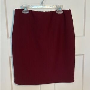 Maroon Mini Pencil Skirt